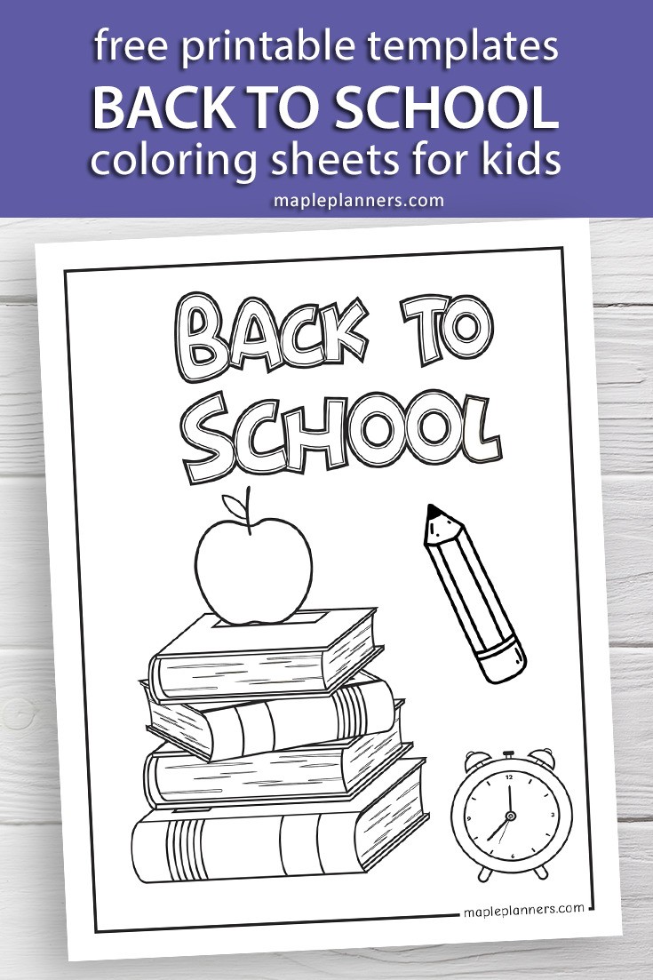 Back to School Coloring Pages Printable