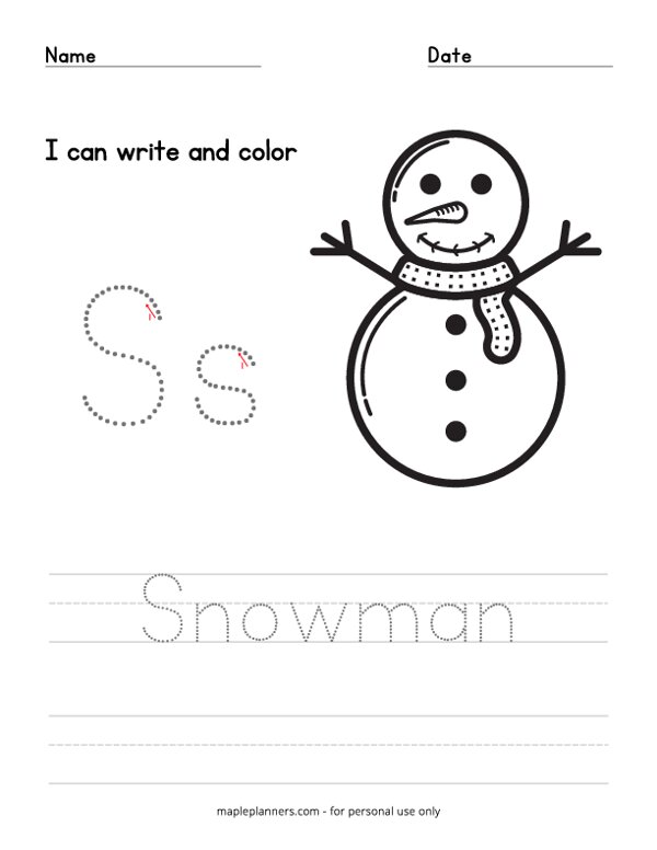 Snowman Coloring Pages