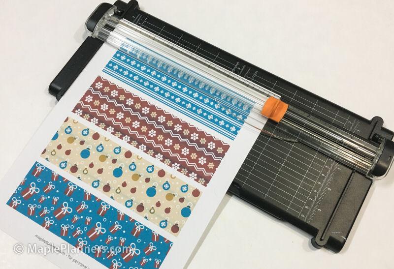 Cut out the printable bookmarks using a paper cutter