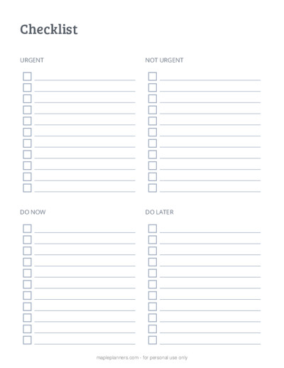 Make your own Checklist | Custom Checklist Maker
