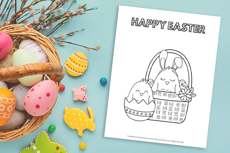 Free Easter Basket Coloring Pages