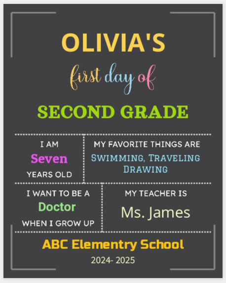 Make your own Back to School Signs